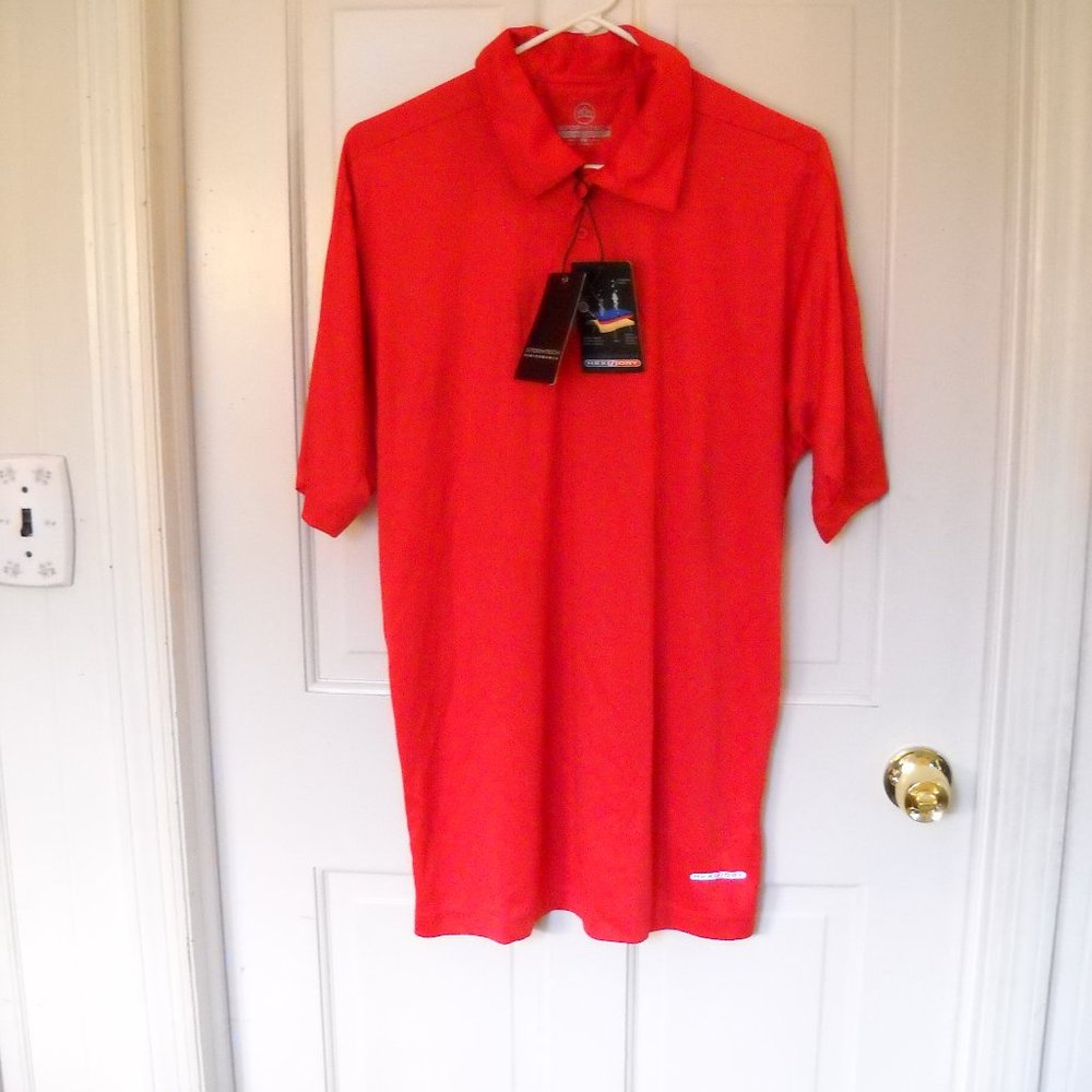 Men's Stormtech Red Short Sleeve Shirt L